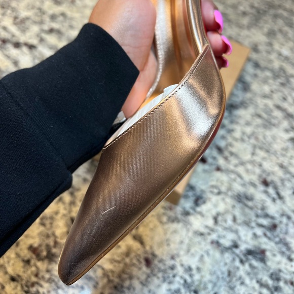 NEW Christian Louboutin Iriza d’Orsay Pumps in Light Gold Size 38/85mm Heels - Picture 10 of 16